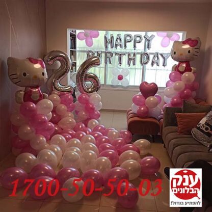 בלונים ליום הולדת קיטי