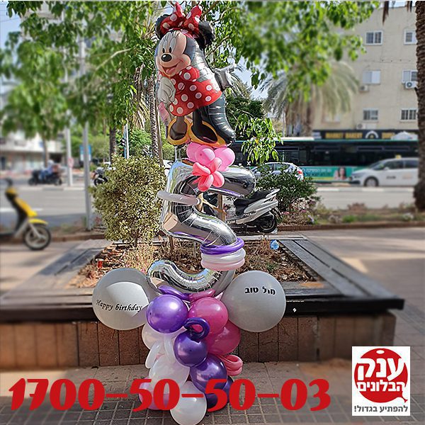 עיצוב בלונים מיני מאוס ליום הולדת 5
