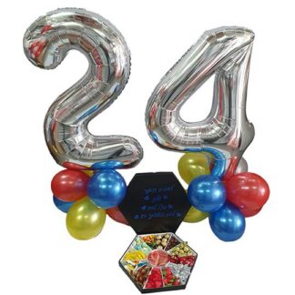 מגש ממתקים בשילוב בלונים